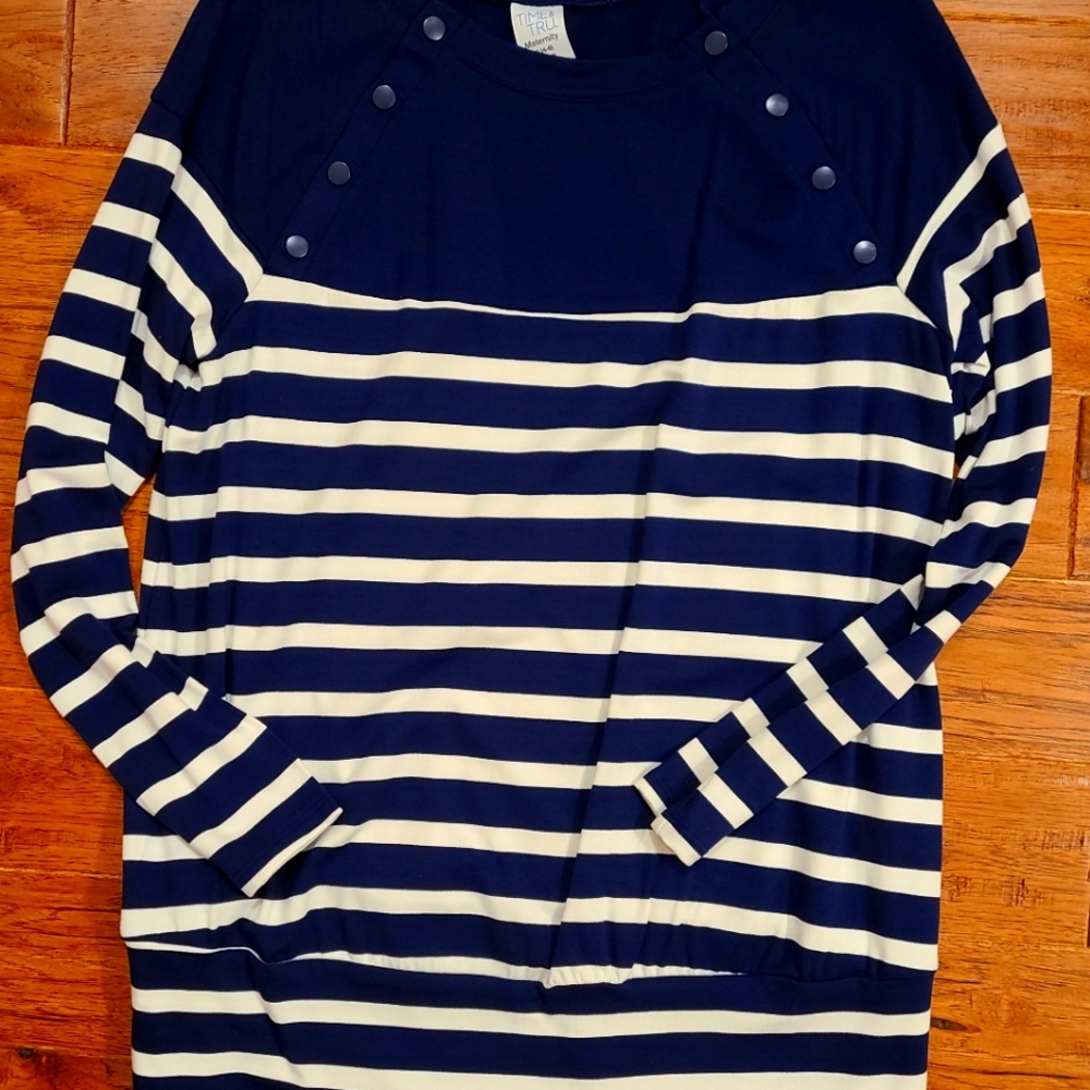 Navy Blue Maternity Top